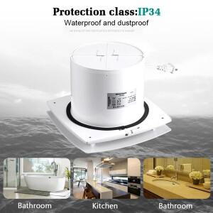 주방 욕실 천장 벽 장착 환기 배기 선풍기 가정용 시스템