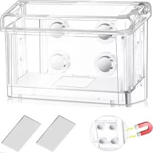 사무실 트럭 벽을 위한 매끄러운 금속 표면을 Jetec 1Pcs 마그네틱 야외 명함 홀더 아크릴 차량 투명 장착