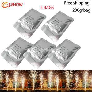 5Bags 콜드 스파크 Ti 파우더 기계 분수 불꽃 놀이 Sparkular 소모품 MSDS 200g 용 금속
