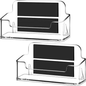 콜링밀 2개 마그네틱 명함 홀더 투명 플라스틱 아크릴 디스플레이 스탠드 냉장고 차량용 금속 표면 사무실
