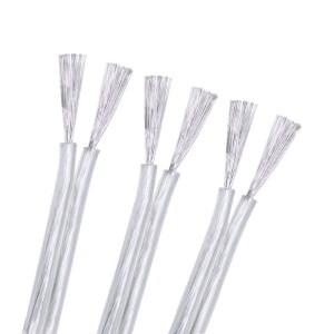 투명 와이어 병렬 RVB 2P 22 20 18 17 15AWG 절연 난연성 LED 라이트 박스 스피커 케이블 조명