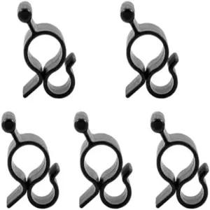 캠핑카/트레일러 로프 조명 차양 스크린 액세서리용 블랙 클립 5종 세트