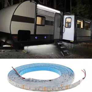 텍샤이니 RV 언더글로우 LED 조명 키트 12V 16.4피트 차닝 스트립 캠핑카 모터홈 여행용 방수 외부
