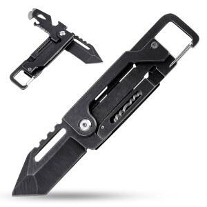 EDCFANS 열쇠고리 나이프 카라비너 멀티툴 포켓 달린 클립이 병따개 커터 박스 탄토