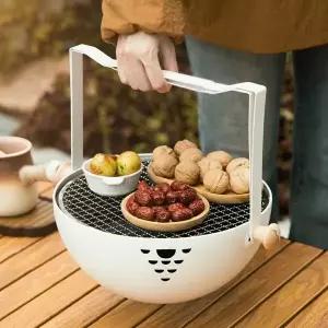 캠핑 원형 바비큐 화로대 야외용 스틸 그릴 불멍 장비