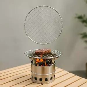 캠핑용 304 스테인리스 원형 석쇠 20cm 고기 구이망 그릴판