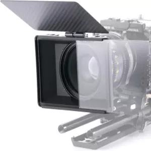 틸타 미니 매트 박스 15mm 로드 어댑터 및 4개의 렌즈 경량 필터 지원 상단 플래그 듀얼 콜드 슈 마운트