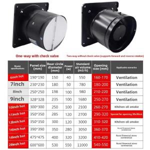 220V 강력 주방 배기 팬 고성능 연기 추출기 가정용 환풍기 AA
