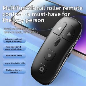 블루투스 카메라 원격 제어 줌 및 초점 셔터 셀카 충전식 비디오 녹화 무선 리모컨 ios 안드로이드용