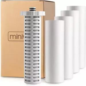 미니웰 샤워 필터 720-Plus 교체 가능한 카트리지 포함 헤드 더블 99 염소 제거 z-Replacement-4+1