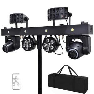 고품질 2x30w 스팟 이동 헤드 + 6x5w 파 10w RGBW 나비 스트로브 4in1 스탠드 Dj 디스코 효과 무대 조명 DM