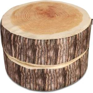 통나무 베개 2팩 - 고밀도 폼이 있는 아늑하고 편안한 나무 세탁 가능한 커버가 사실적인 원형 쿠션 오두막