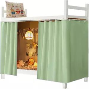 나브하오 기숙사 홈 솔리드 두꺼운 이층 암막 침대 커튼 천 캐노피 학생 싱글