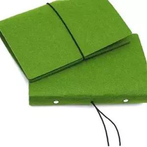 부직포 다이어리 커버 A6 초록색 심플 노트북 패턴 문구