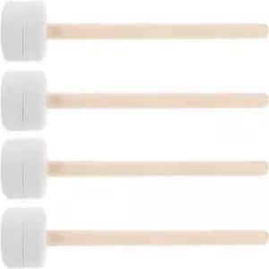 토드마미 4pcs 드럼 망치 팀파니 베이스 마칭 밴드용 펠트 스틱 - 연습 콘서트용 경량 타악기 액세서리