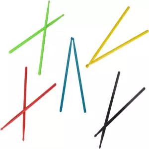 뷰티프리티 5쌍 컬러 나일론 드럼스틱 초보자용 편안한 그립감과 실용적인 악기 타악기 액세서리로 연습