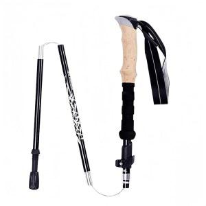 접이식 텔레스코픽 워킹 캠핑 3겹 클라이밍용 스틱 알루미늄 디자인의 하이킹