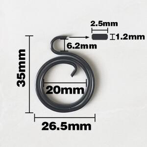 문 핸들용 코일 스프링 레버 래치 내부 수리 나사 토션 2.5 플랫 케이블