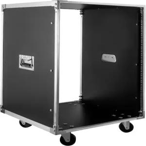 HinLiaDa 16U AV 랙 케이스 휠 포함 서버 오픈 프레임 롤링 네트워크 데이터 19인치 범용 장비 내장 핸들