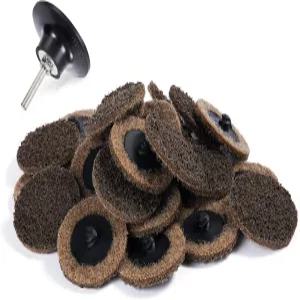 S SATC 25PCS 퀵 체인지 롤 락 디스크 다이 그라인더 표면 준비 스트립 그라인드 폴리시 버 마감 녹 페인트