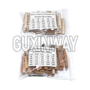 300PCS 저항기 키트 1W 5% 탄소 필름 30가지 값 X 10개 0.1-750 옴 1K-820K 전자 DIY용 세트