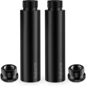 3인치 마이크 스탠드 연장 튜브/로드 부품 2PCS 범용 5/8-27인치 스레드 대부분의 붐 구스넥 암 베이스 -