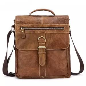 포뇨2 남자 숄더백 크로스바디 소가죽 플랩 미니 크로스백 빈티지 레트로 가방 OPH5