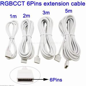 1m 2m 3m 5m 6Pin LED 커넥터 RGBCCT 스트립 라이트 용 2.0mm 핀 Picth 연장 케이블 코드 와이어 암