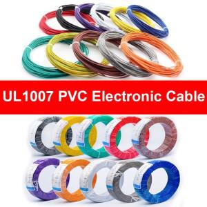 10M20M 전자 와이어 30AWG - 16AWG PVC 절연 UL1007 LED 램프 조명 라인 주석 도금 구리 케이블