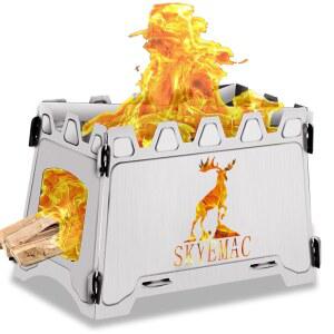 캠핑 우드 캠프 야외 스테인리스 배낭형 캠프파이어 휴대용 버닝 스토브 접이식 요리 스틸