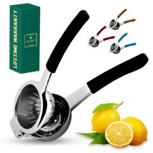 스테인리스 레몬 압착기 및 라임 프레스 - 레몬, 작은 감귤류를 위한 헤비 듀티 매뉴얼 시트러스 착즙기 핸드헬드 주스