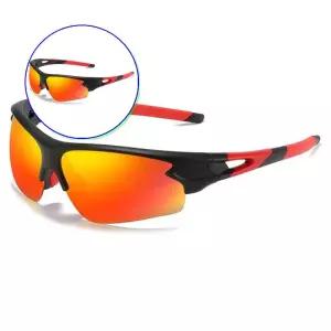 쌍문상회 편광선글라스 자전거 고글 스포츠 라이딩 변색 레드