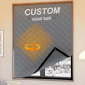 창문 단열 키트 맞춤 방풍 면 천 레이어 커튼 방음 찬바람 침입 저항