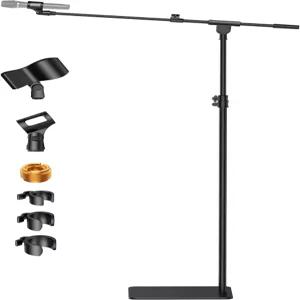 InnoGear 마이크 스탠드 바닥 붐 암 높이 조절 가능한 헤비 듀티 하이퍼X 솔로캐스트용 언 베이스