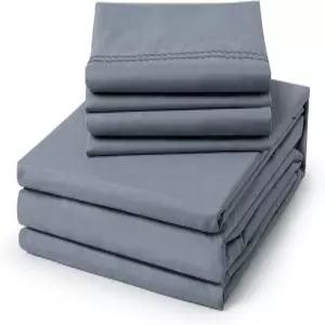 클레바홈 퀸 사이즈 시트 세트 - 6피스 소프트 통기성 럭셔리 침대 깊은 포켓이 있는 수축 및 퇴색 방지