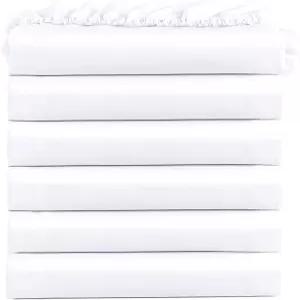 프레시컬처 트윈 피팅 시트 6개들이 벌크 팩 딥 포켓 부드러운 극세사 바닥 가정용 살롱 호텔용 사이즈