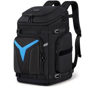 10개 이상의 포켓이 있는 보시니 65L 스키 부츠 백팩 부츠용 방수 여행 헬멧 고글 장갑 바지 재킷 액세서리 스노보드 블랙