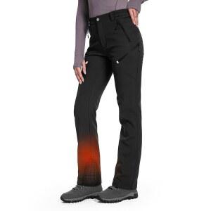 힐 여성용 플리스 안감 하이킹 팬츠 스노우 스키 방수 소프트쉘 단열 5포켓