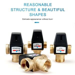 3웨이 온도 조절 믹서 밸브 DN2025 태양열 온수기 욕실 액세서리 용 암나사 황동