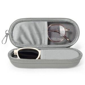 휴본 더블 안경 케이스, 지퍼 잠금이 있는 듀얼 선글라스 정리함, 남성 여성 여행용 보관함