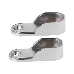 새로운 2PCS 옷장 튜브 브래킷 두꺼운 막대 지원 홀더