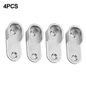 2PC 옷장 튜브 지원 걸이 브래킷 엔드 홀더 가구 두꺼운 막대 액세서리