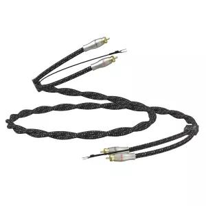 프리페어 턴테이블 케이블 접지 와이어 포노 RCA 골드 도금 듀얼 스테레오 인터커넥팅 포함 프리앰프