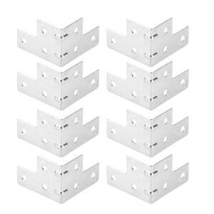 8PCS 비행 케이스 코너 상자 가장자리 나무 가구 브래킷 커버 보호기 하드웨어 금속 캐비닛