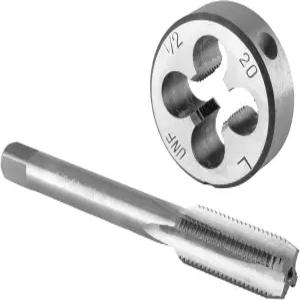 버킷 1/2 -20 UNF 탭 앤 다이 세트 왼손 x 20 머신 스레드 라운드