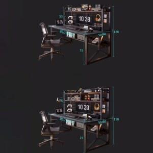 데스크탑 게이밍 테이블 유럽 쓰기 통합 가정 책상 책상 책상 나무 사무실 컴퓨터 학생 책꽂이 가구