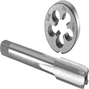 버킷 9/16 -20 UN 탭 앤 다이 세트 x 20 머신 스레드 라운드 오른손