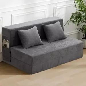 홈파인 접이식 소파 침대 - 베개가 있는 컨버터블 의자 메모리 폼 바닥 매트리스 이불 거실/기숙사/객실/홈