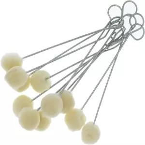 DIY 공예 프로젝트를 위한 금속 손잡이가 있는 울 도버 볼 브러시 가죽 염료 염색 어플리케이터 50피스