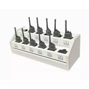 벽걸이 무전기보관함 거치대 다용도 상자 5칸 수납함